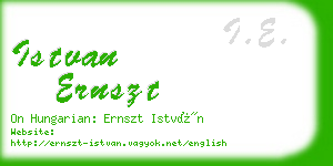 istvan ernszt business card